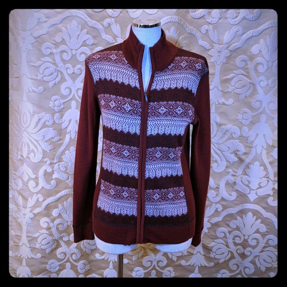 Eddie Bauer knit cardigan zip-up sweater M